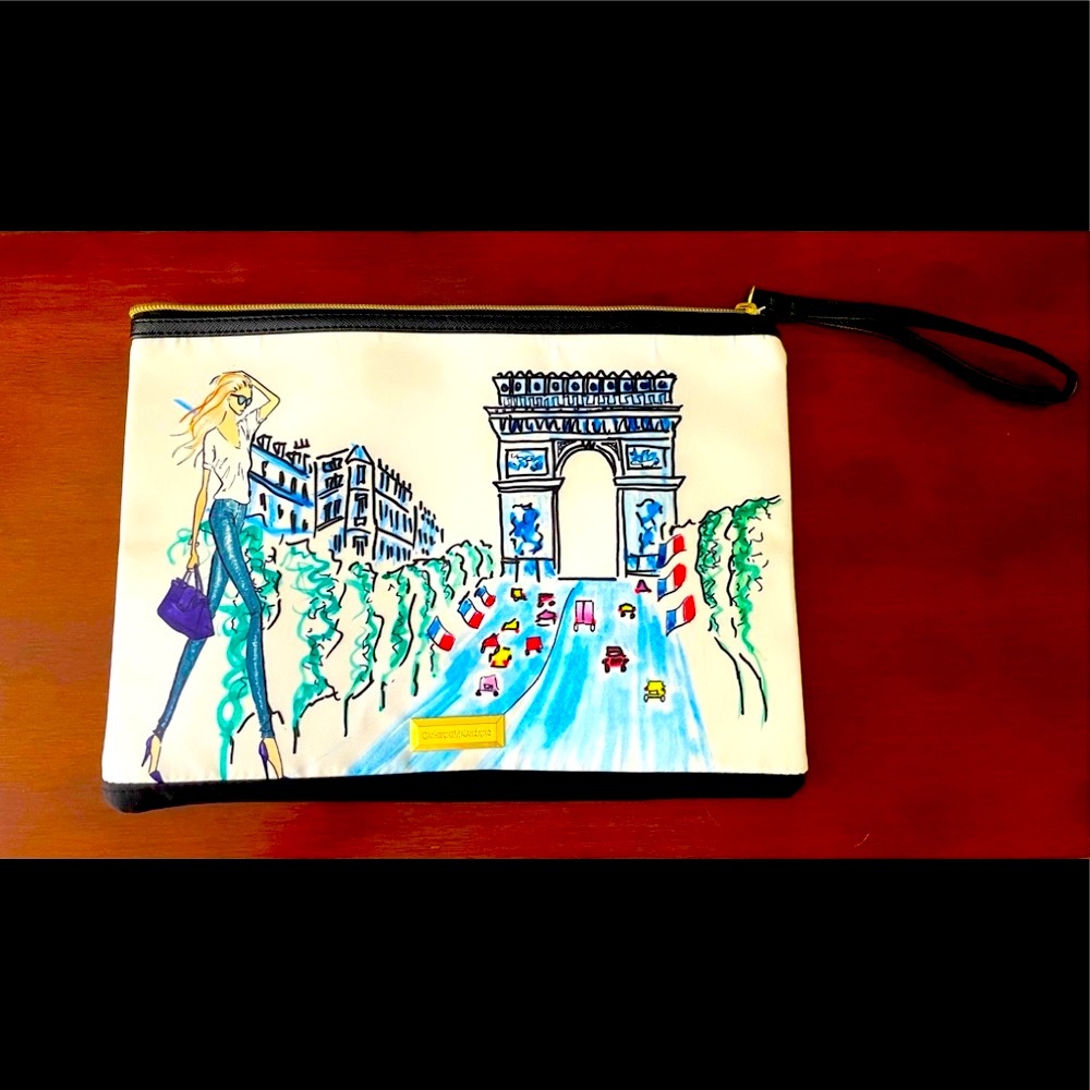 CATHERINE MALANDRINO Paris wristlet Pouch- NWOT